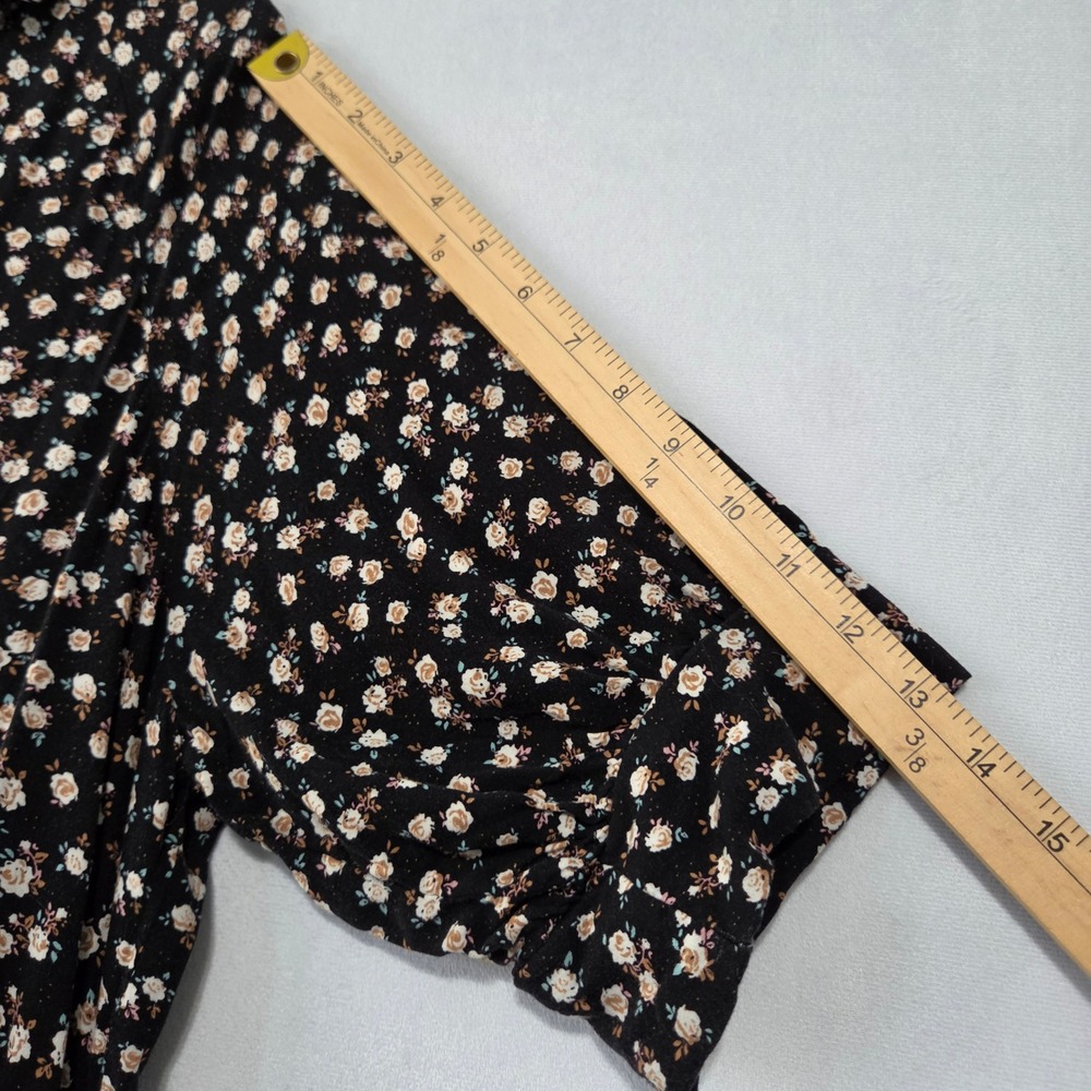 Natural Life Maxi Dress XL Floral Tiered Boho Button Cottagecore Peasant Coastal - Picture 10 of 15